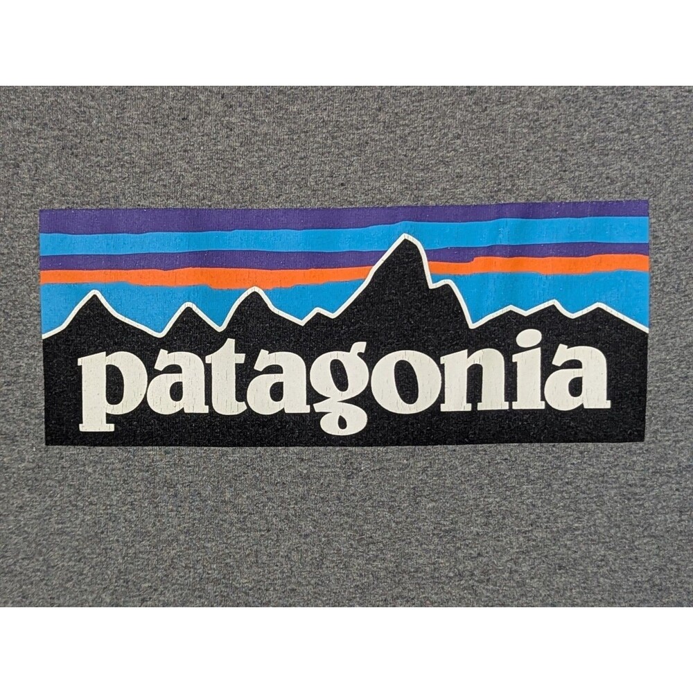 Patagonia L/S T-Shirt Mens XL Gray Crew Neck Regular Fit Classic Logo Outdoors